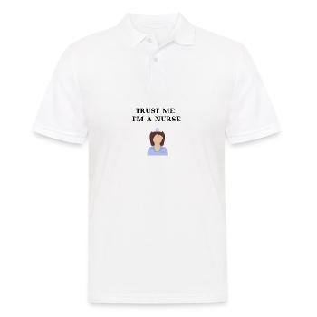 Krankenschwester Trust me I'm a nurse Geschenkidee - Männer Poloshirt - Weiß - Vorne - Kai (181cm)