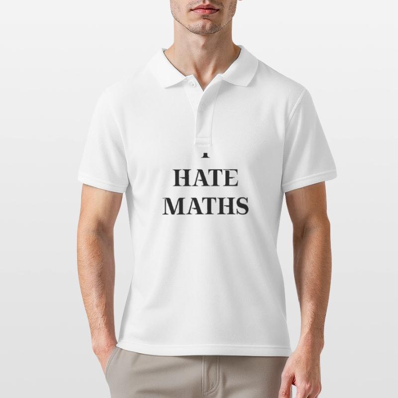 Je déteste maths idée cadeau math maths math école Polo Homme