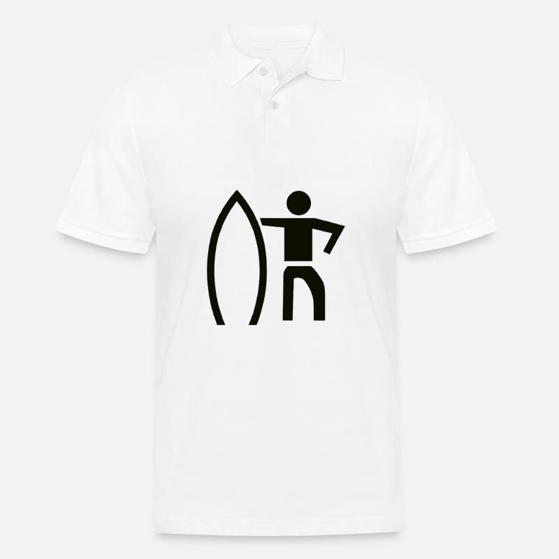 Surfer Geschenkidee surf surfen - Männer Poloshirt - Weiß