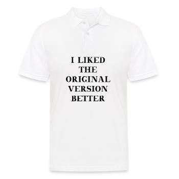 J’ai préféré la version originale Geschenkidee - Polo Homme - blanc - Devant - Kai (181cm)