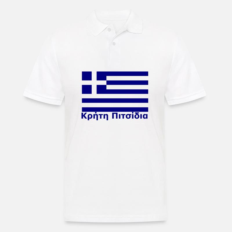 Kreta Pitsidia Κρήτη Πιτσίδια - Männer Poloshirt - Weiß