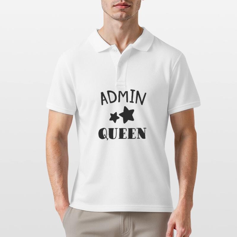 Admin Queen Programmer Gift Men's Polo Shirt