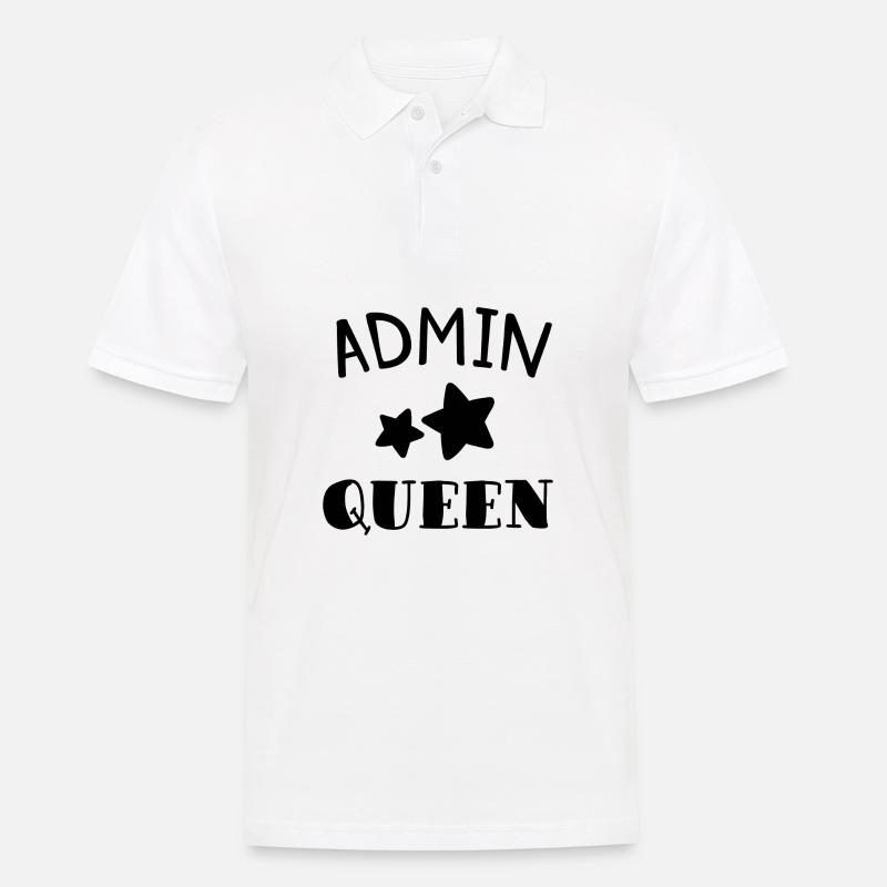 Admin Queen Programmierer Geschenk - Männer Poloshirt - Weiß