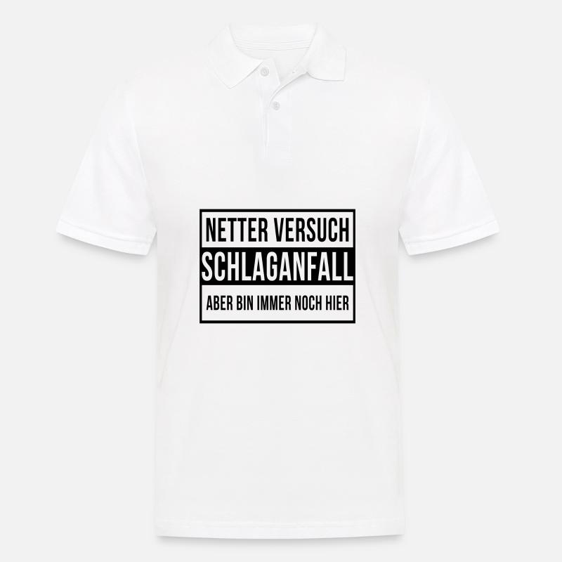 Netter Versuch Schlaganfall Motivation Geschenk - Männer Poloshirt - Weiß