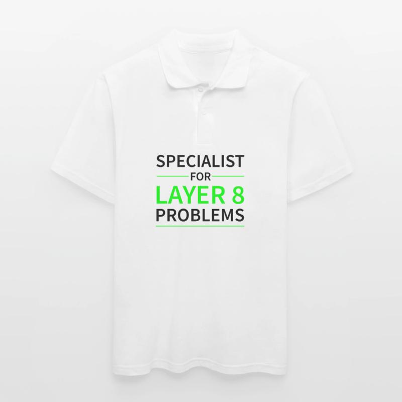 Specialist for layer 8 problems gift code Men's Polo Shirt