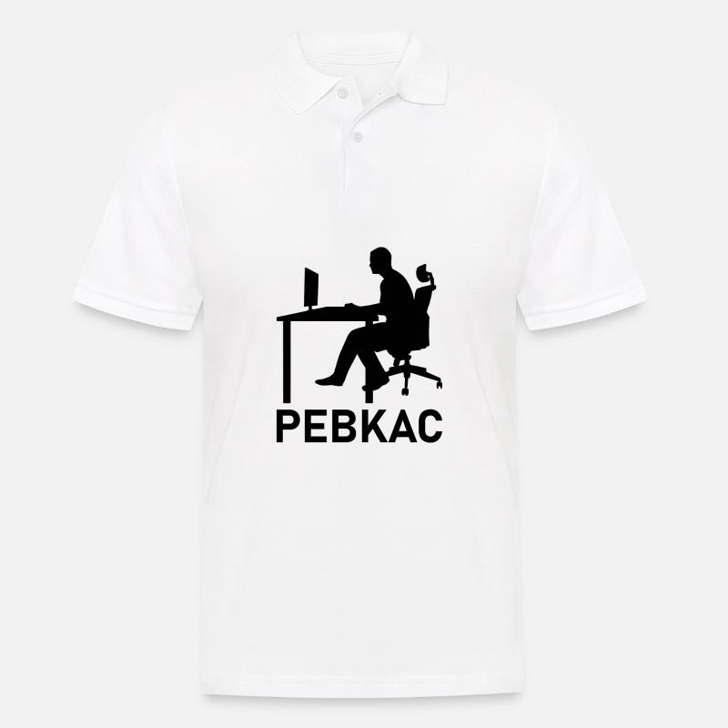 Pebkac Programming Informatik Geschenk - Männer Poloshirt - Weiß