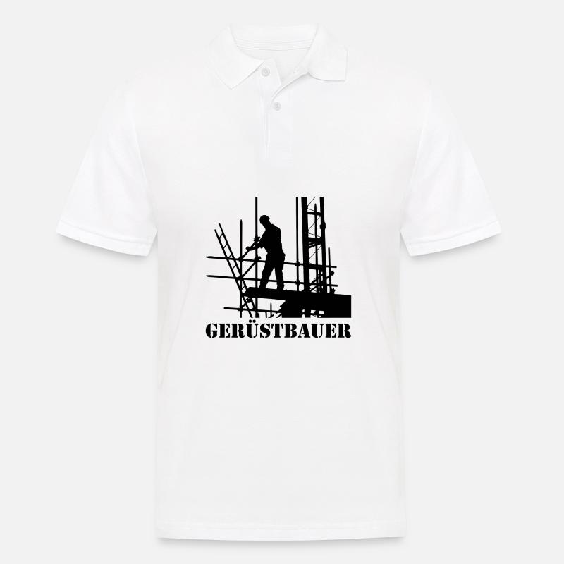 Gerüstbauer Arbeit Geschenk Gerüster Beruf - Männer Poloshirt - Weiß