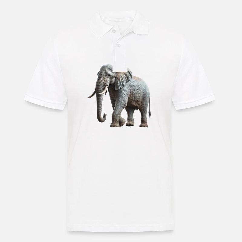 Elefante - Polo da uomo - bianco