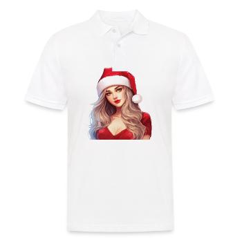 Sexy Père Noël Femme Noël Noël laid - Polo Homme - blanc - Devant - Kai (181cm)