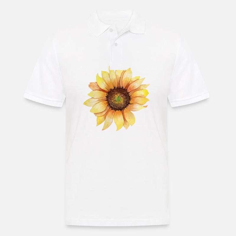 Sonnenblume - Männer Poloshirt - Weiß