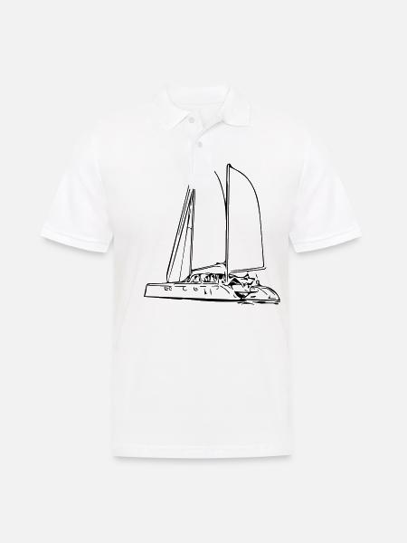 Sail yacht - Men's Polo Shirt - white