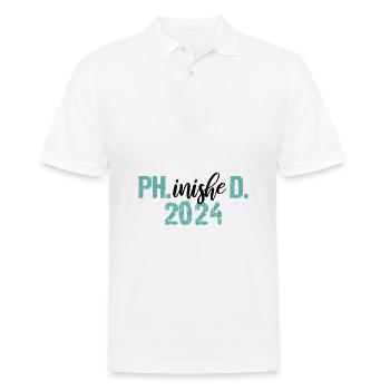 Docteur 2024 Graduation Philistin Dissertation Phd - Polo Homme - blanc - Devant - Kai (181cm)