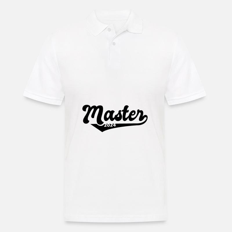Master 2024 Masterabschluss Sponsion Absolvent - Männer Poloshirt - Weiß