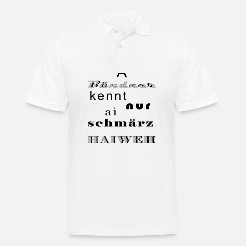 a bündner - Männer Poloshirt - Weiß