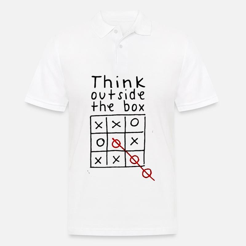 think outside the box - Männer Poloshirt - Weiß