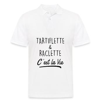 Tartiflette & Raclette C'est la Vie - Polo Homme - blanc - Devant - Kai (181cm)