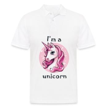 je suis une licorne - Polo Homme - blanc - Devant - Kai (181cm)