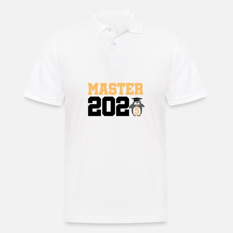 Master 2025 Masterabschluss Sponsion Graduation - Männer Poloshirt - Weiß