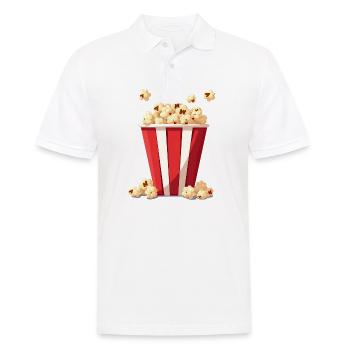 Popcorn Costume Carnival - Men's Polo Shirt - white - Front - Kai (181cm)