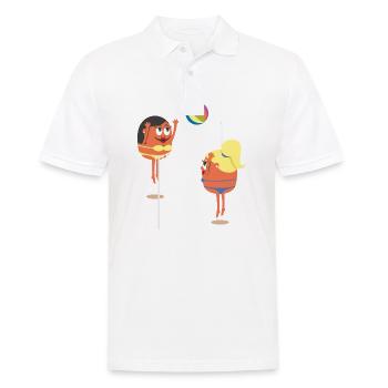 Sommer - Männer Poloshirt - Weiß - Vorne - Kai (181cm)