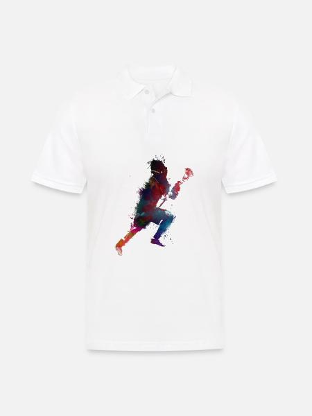 Lacrosse Sport Kunst #lacrosse #sport - Männer Poloshirt - Weiß