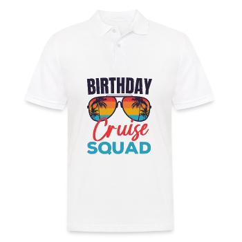 Birthday Cruise Squad Funny Cruising Boat Party - Men's Polo Shirt - white - Front - Kai (181cm)