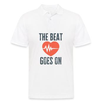 The Beat Goes On Heart Attack Surgery Survivor - Men's Polo Shirt - white - Front - Kai (181cm)