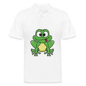 frog - Men's Polo Shirt - white - Front - Kai (181cm)