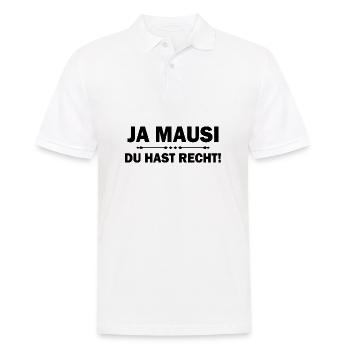 Ja mausi Partner Paar Liebe Spruch Geschenk - Männer Poloshirt - Weiß - Vorne - Kai (181cm)