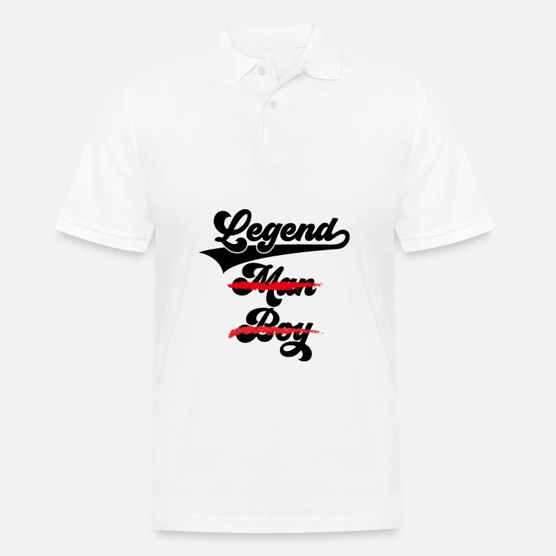MANN LEGENDE PAPA - Männer Poloshirt - Weiß