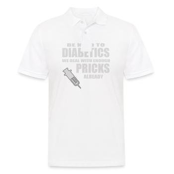 Diabétiques - Polo Homme - blanc - Devant - Kai (181cm)