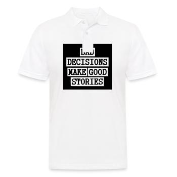 Mauvaises décisions - Bonnes histoires - Polo Homme - blanc - Devant - Kai (181cm)