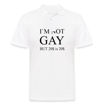 Im not gay - Men's Polo Shirt - white - Front - Kai (181cm)