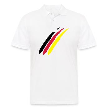 Germany German Fan Gift - Men's Polo Shirt - white - Front - Kai (181cm)