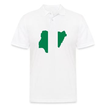 Nigeria T-Shirt - Männer Poloshirt - Weiß - Vorne - Kai (181cm)