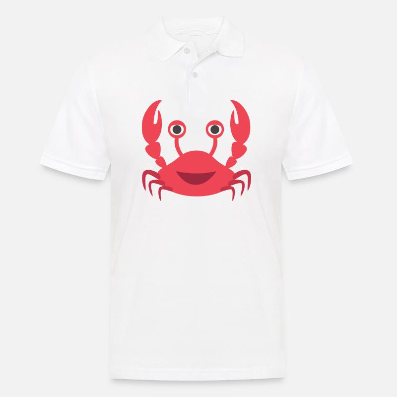 Krabbe - Männer Poloshirt - Weiß