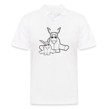 nachwuchs junges mama papa klein baby suess niedli - Männer Poloshirt - Weiß - Vorne - Kai (181cm)