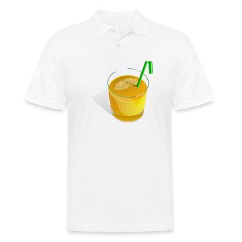 Jus de fruits orange - Polo Homme - blanc - Devant - Kai (181cm)