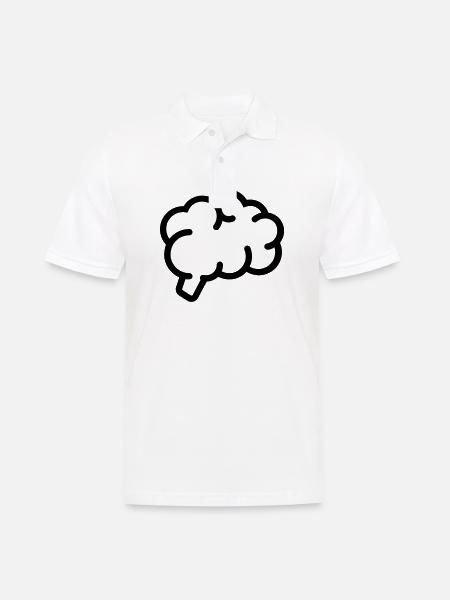 Brain, Brain, Smart, Intelligent - Men's Polo Shirt - white