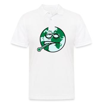 virus de la terre virus bactéries thermomètre l'humanité - Polo Homme - blanc - Devant - Kai (181cm)