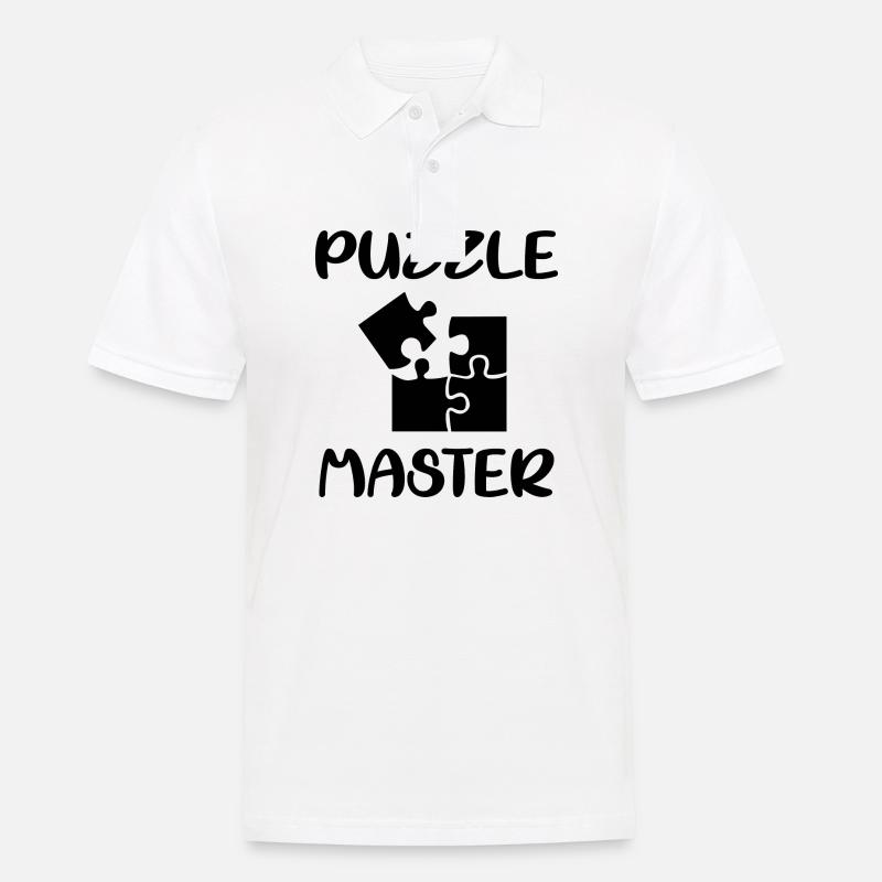 Puzzle Master Autismus puzzeln Geschenkidee - Männer Poloshirt - Weiß
