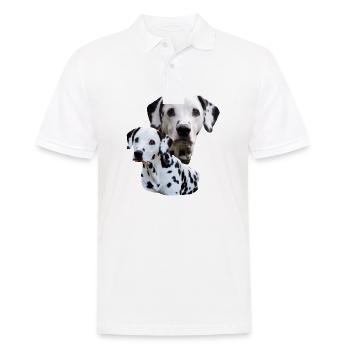 Dog, dog head, dog sports, Dalmatian, dog , - Men's Polo Shirt - white - Front - Kai (181cm)