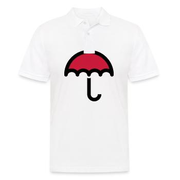Symbole d'icône parapluie - Polo Homme - blanc - Devant - Kai (181cm)