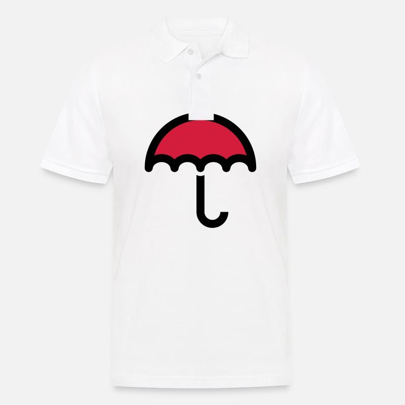 Regenschirm Icon Symbol - Männer Poloshirt - Weiß