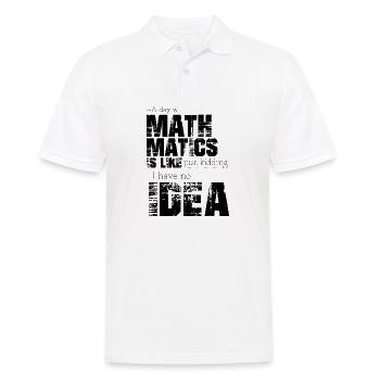 Mathematics - Men's Polo Shirt - white - Front - Kai (181cm)