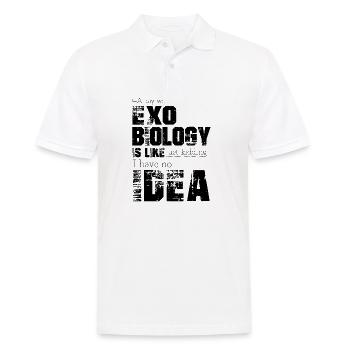 Exobiologie - Männer Poloshirt - Weiß - Vorne - Kai (181cm)