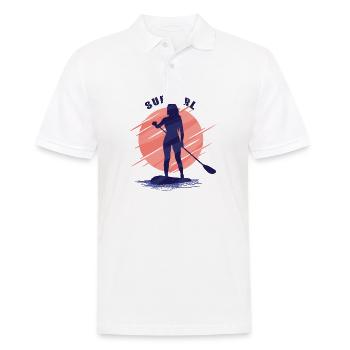 Sup Girl Stand Up Paddling - Männer Poloshirt - Weiß - Vorne - Kai (181cm)