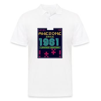 Génial depuis 1981 édition limitée - Polo Homme - blanc - Devant - Kai (181cm)