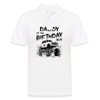 Daddy of the Birthday Boy Monster Truck Party - Men's Polo Shirt - white - Front - Kai (181cm)