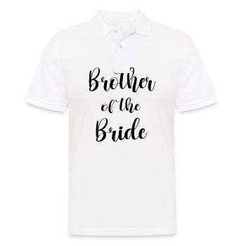 Brother Of The Bride Family Bridal Party - Männer Poloshirt - Weiß - Vorne - Kai (181cm)